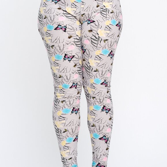 Plus Size Women's 4-Pack Multi-Pack of Randomly Assorted Fashion Lounge Leggings - Picture 4 of 16